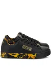 Versace Jeans Couture Baroque-print Low-top Trainers In Black
