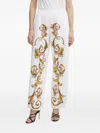Versace Jeans Couture Baroque-print Pants In White