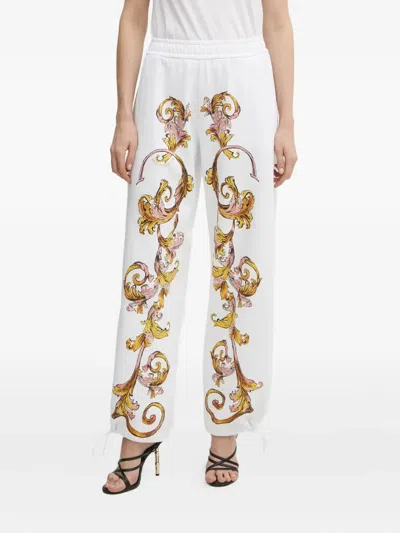 Versace Jeans Couture Baroque-print Pants In White
