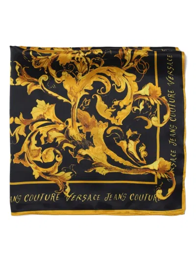 Versace Jeans Couture Baroque-print Scarf In Multi