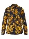 Versace Jeans Couture Baroque-print Shirt In Black