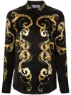 Versace Jeans Couture Baroccoflage-print Shirt In Nero E Oro