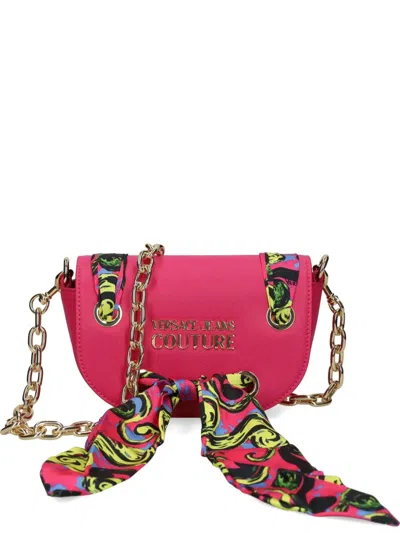 Versace Jeans Couture Baroque-print Shoulder Bag In Pink