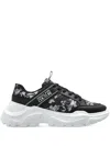 Versace Jeans Couture Baroque-print Sneakers In Black