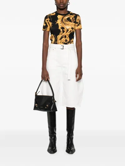 Versace Jeans Couture Baroque Print T-shirt In Black