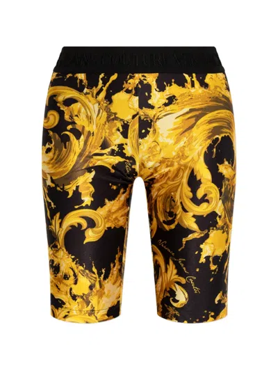 Versace Jeans Couture Baroque-printed Legging Shorts In Multi