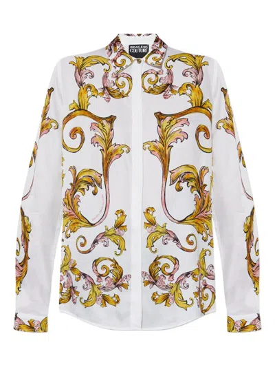 Versace Jeans Couture Baroque Shirt Clothing In Burgundy
