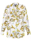 Versace Jeans Couture Shirt With Outline Barocco Print In White