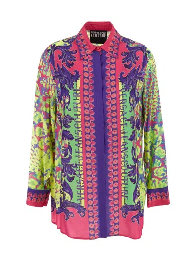 Versace Jeans Couture Baroque Shirt In Multicolor