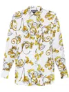 Versace Jeans Couture Shirt With Outline Barocco Print In White