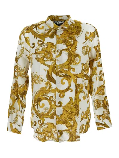 Versace Jeans Couture Baroque Shirt In White