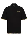 VERSACE JEANS COUTURE BAROQUE SHORT SLEEVE POLO SHIRT