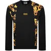 Versace Jeans Couture Baroque Sweatshirt Black In Black