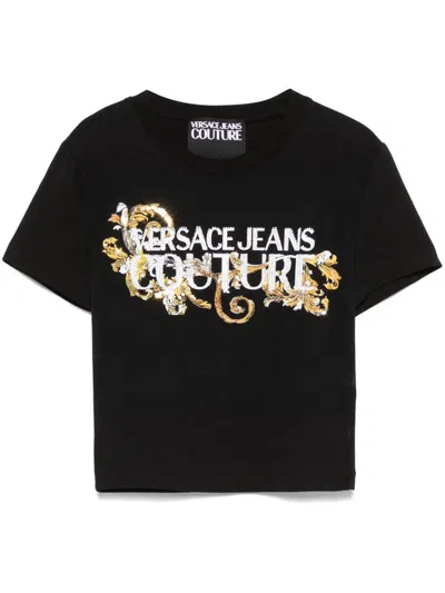 Versace Jeans Couture Baroque T-shirt In Black