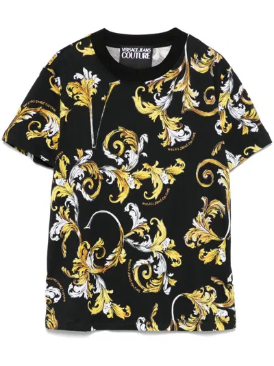 Versace Jeans Couture Baroque T-shirt In Black