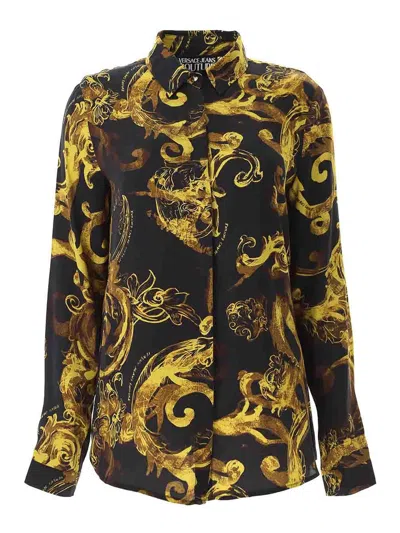 Versace Jeans Couture Baroque Twill Shirt In Multi
