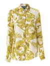 Versace Jeans Couture Baroque Twill Shirt In Multi