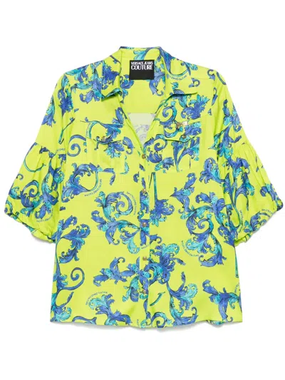 Versace Jeans Couture Barroco-print Shirt In Green