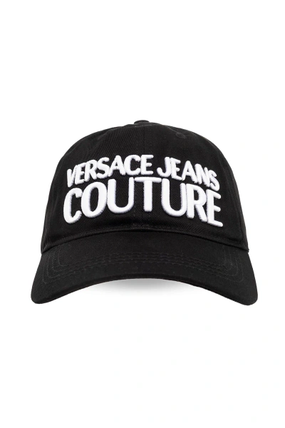 Versace Jeans Couture Baseball Cap With Logo In Black