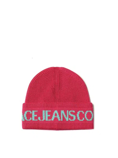 Versace Jeans Couture Beanie In Fuchsia