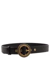 Versace Jeans Couture Woman Belt Black Size 38 Calfskin