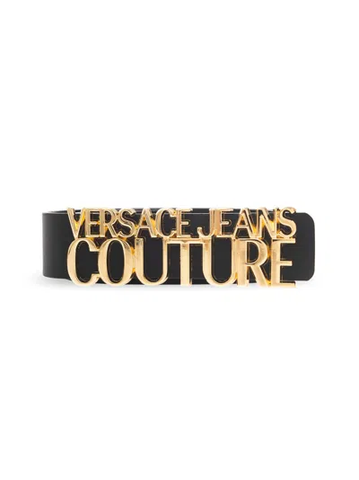 Versace Jeans Couture Belt Cintura Vitello In Black