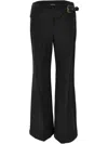 Versace Jeans Couture Belted Flared Trousers In Black