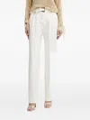 Versace Jeans Couture Belted Pleated Trousers In White