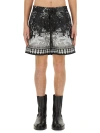 VERSACE JEANS COUTURE BERMUDA SHORTS WITH PRINT