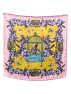 Versace Jeans Couture Birdcage Orchid Scarf In Pink