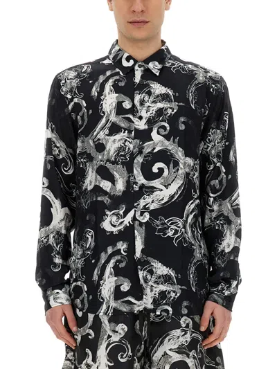 Versace Jeans Couture Black 100% Vi Shirts