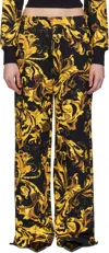 Versace Jeans Couture Barocco-print Track Pants In Black