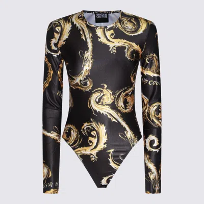 VERSACE JEANS COUTURE BLACK AND GOLD BODYSUITS