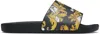 Versace Jeans Couture Chain Couture Moulded-footbed Slides In Black
