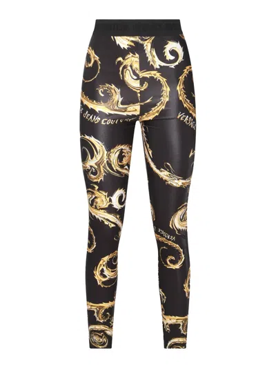 VERSACE JEANS COUTURE BLACK AND GOLD PANTS