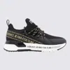 Versace Jeans Couture Dynamic Logo-strap Round-toe Sneakers In Black