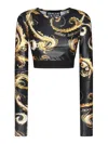 Versace Jeans Couture Chromo Couture Top In Negro