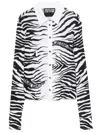 Versace Jeans Couture Black Zebra Shirt In White