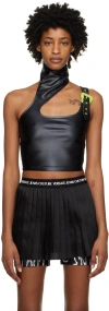Versace Jeans Couture Buckle-detail Sleeveless Top In E899 Black