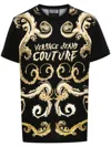 VERSACE JEANS COUTURE VERSACE JEANS COUTURE BLACK BAROQUE-INSPIRED T-SHIRT