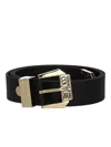 Versace Jeans Couture Black Belt In Black