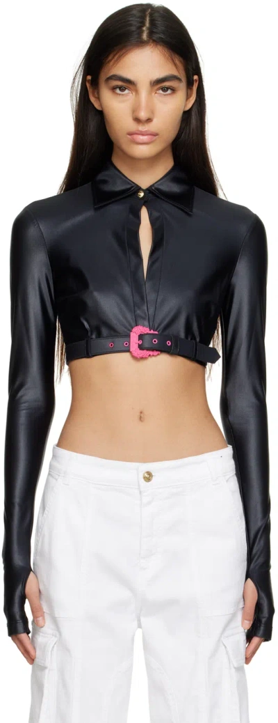 Versace Jeans Couture Black Belt Shirt In E899 Black