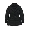 Versace Jeans Couture Down Jacket With Ruched Effect In Black