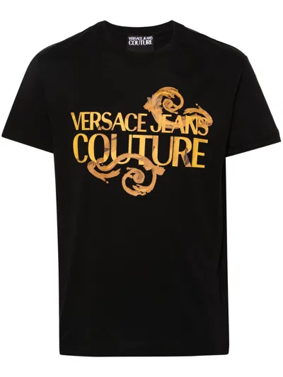 Versace Jeans Couture Black Cotton Clothing T-shirts And Polos