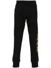 Versace Jeans Couture Logo-print Cotton Track Pants In Black