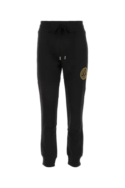 VERSACE JEANS COUTURE BLACK COTTON JOGGERS