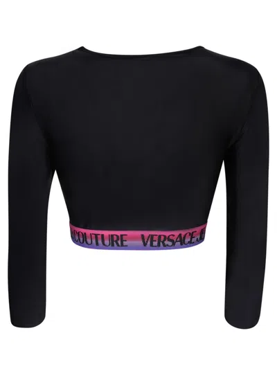 Versace Jeans Couture Black Cotton Stretch Top