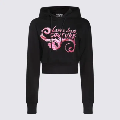 VERSACE JEANS COUTURE VERSACE JEANS COUTURE BLACK COTTON SWEATSHIRT