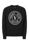 VERSACE JEANS COUTURE BLACK COTTON SWEATSHIRT