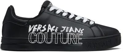Versace Jeans Couture Black Court 88 Sneakers